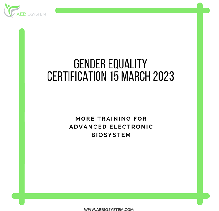 Gender equality certification. More training for Advanced Electronic Biosystem, present at the in-depth seminar “Gender Equality Certification. How Obtaining it and what benefits it produces,” by DLA Piper – March 15, 2023